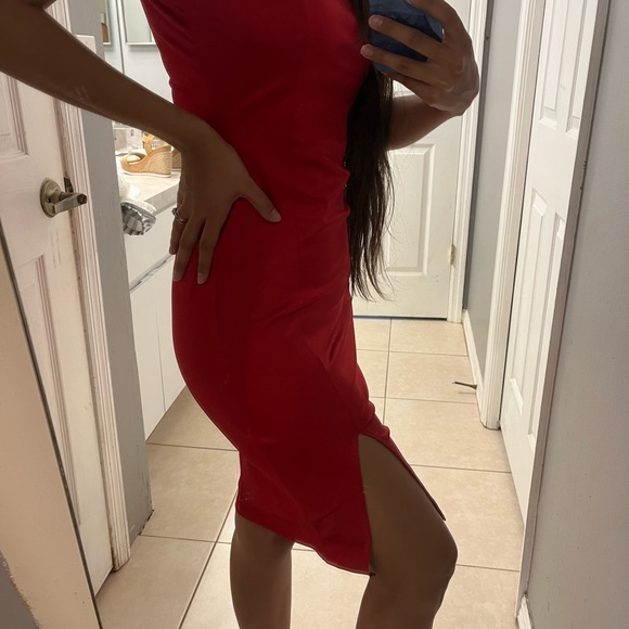 Red Bodycon Dress - Picture 3 of 6